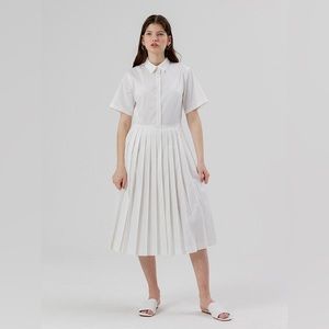 Korean brand DESSERT White Pleated Dress